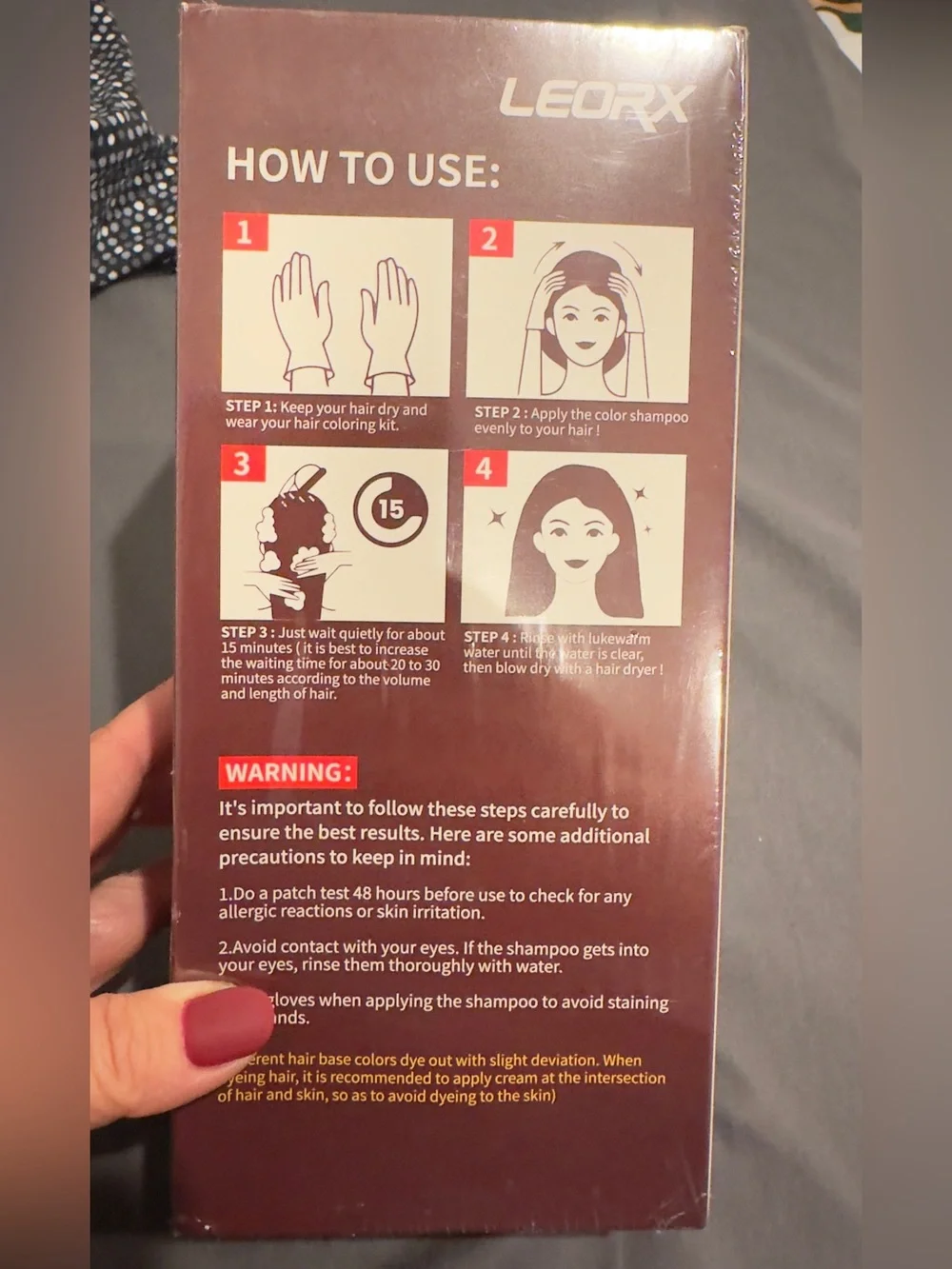 Leorx 3-in-1 Herbal Hair Dye Shampoo